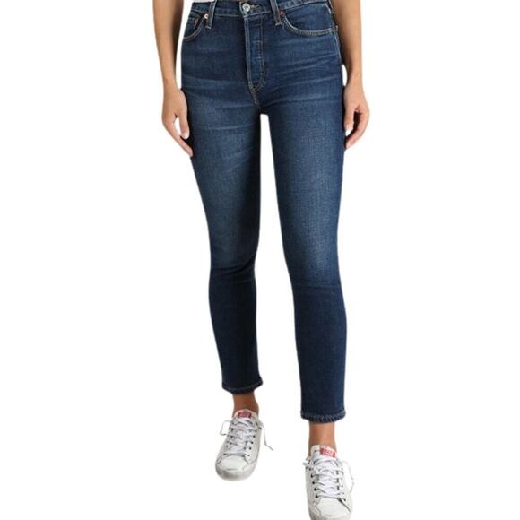 RE/DONE Comfort Stretch High Rise Crop Jean Size 25 NWT - Picture 6 of 10